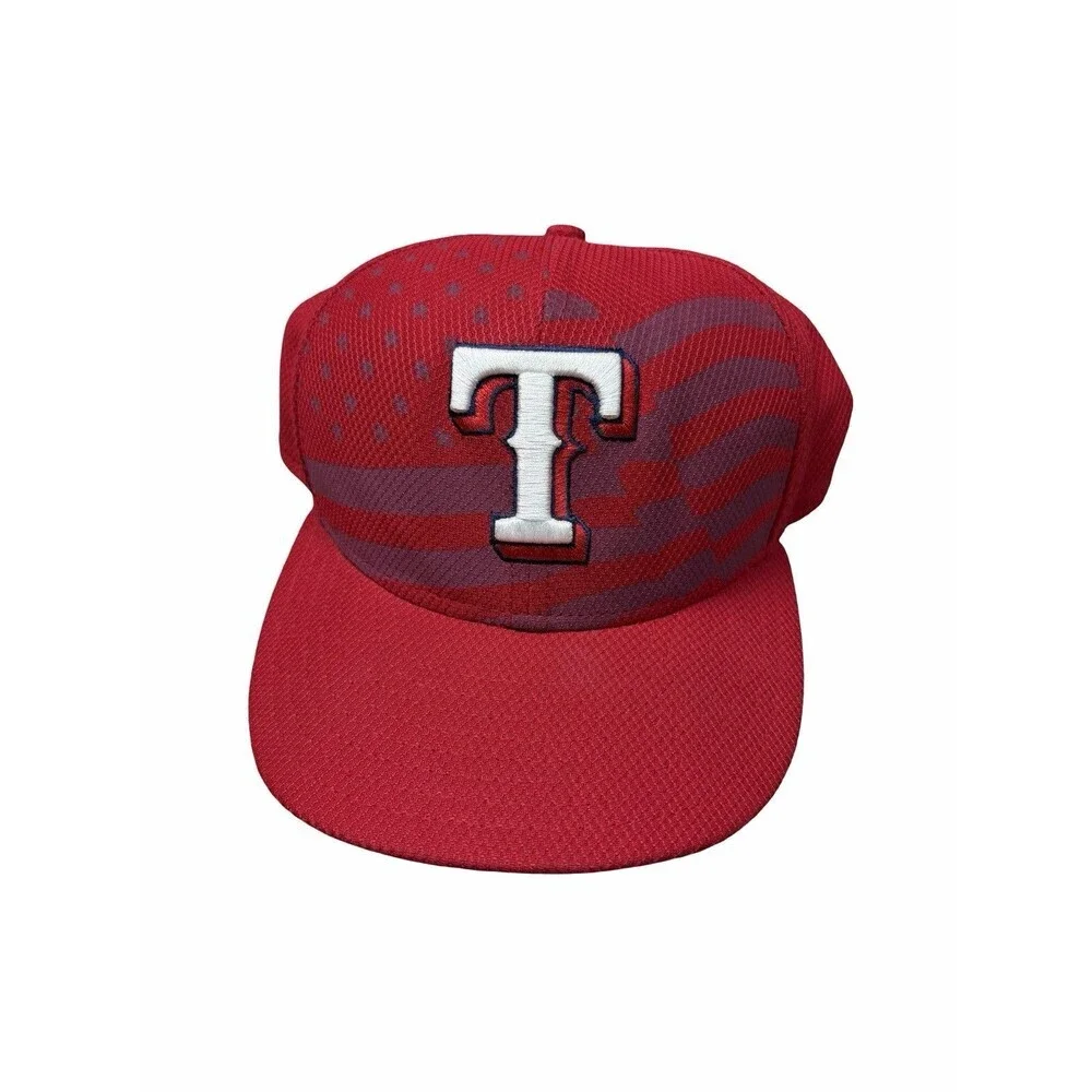 Texas Rangers New Era 59FIFTY Cap Hat MLB Authentic On Field Fitted 7 5/8 Red